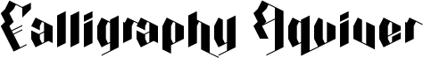 Calligraphy Aquiver Font