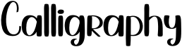 Calligraphy Font