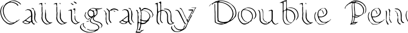Calligraphy Double Pencil Font