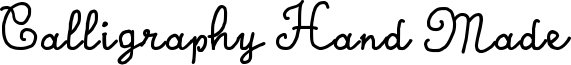 Calligraphy Hand Made Font