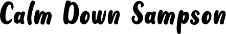 Calm Down Sampson Font