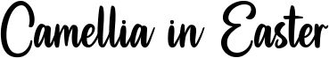 Camellia in Easter Font