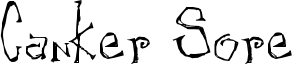 Canker Sore Font