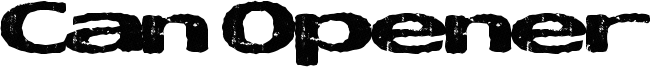 Can Opener Font