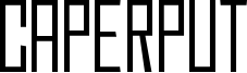 Caperput Font