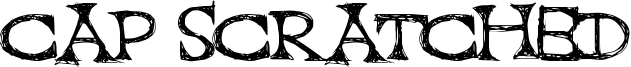 Cap Scratched Font