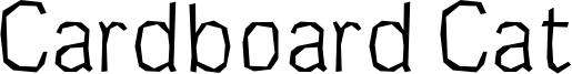 Cardboard Cat Font