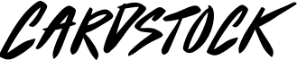 Cardstock Font
