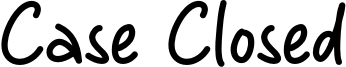 Case Closed Font