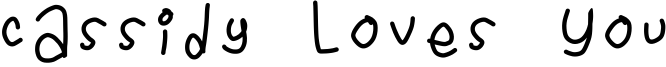 Cassidy Loves You Font