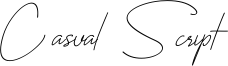 Casual Script Font