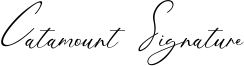 Catamount Signature Font