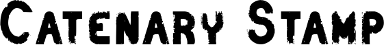 Catenary Stamp Font