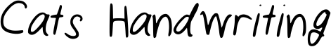 Cats Handwriting Font