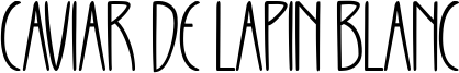 Caviar De Lapin Blanc Font