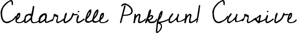 Cedarville Pnkfun1 Cursive Font