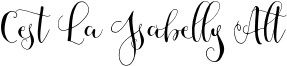 Cest La Isabelly Alt Font