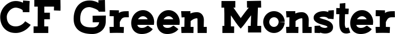 CF Green Monster Font