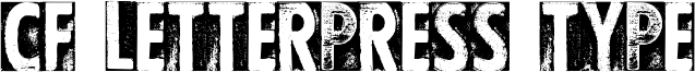 CF Letterpress Type Font