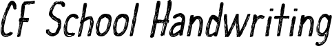 CF School Handwriting Font