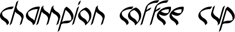 Champion Coffee Cup Font