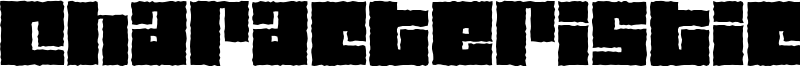 Characteristic Font