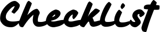 Checklist Font