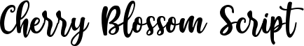Cherry Blossom Script Font