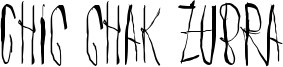 Chic chak zubra Font