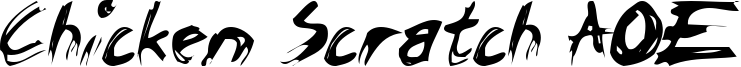 Chicken Scratch AOE Font