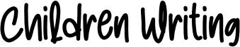 Children Writing Font