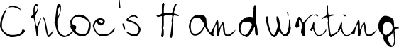Chloe's Handwriting Font