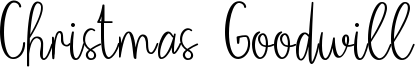 Christmas Goodwill Font