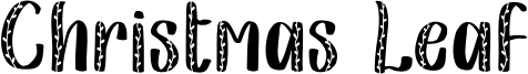 Christmas Leaf Font