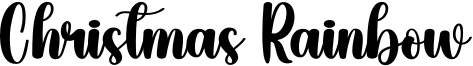 Christmas Rainbow Font