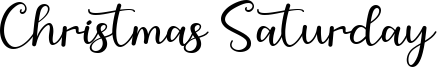 Christmas Saturday Font