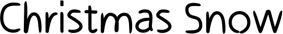 Christmas Snow Font