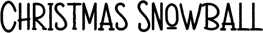 Christmas Snowball Font