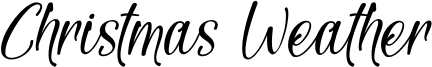 Christmas Weather Font