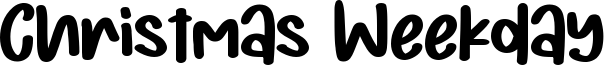 Christmas Weekday Font