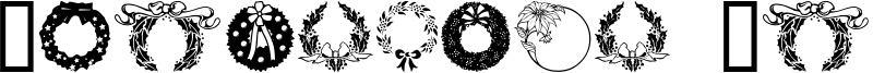 Christmas Wreath Font
