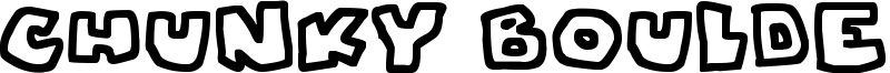 Chunky Boulder Outlines Font