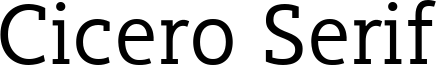 Cicero Serif Font