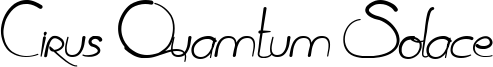 Cirus Quamtum Solace Font