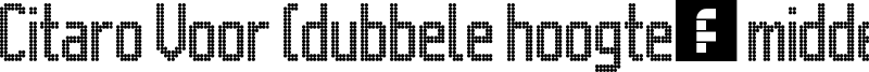 Citaro Voor (dubbele hoogte, midden/dubbel) Font