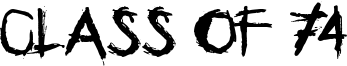 Class of 74 Font