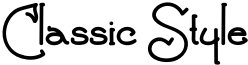 Classic Style Font