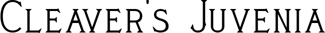 Cleaver's Juvenia Font