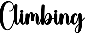 Climbing Font