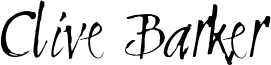 Clive Barker Font